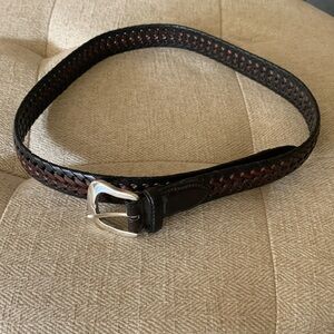 Braided Leather Belt for women- Black and Brown